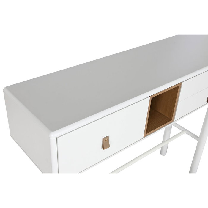 DKD Home Decor Consola Urban Blanco Natural MDF PU 120 x 90 x 35 cm