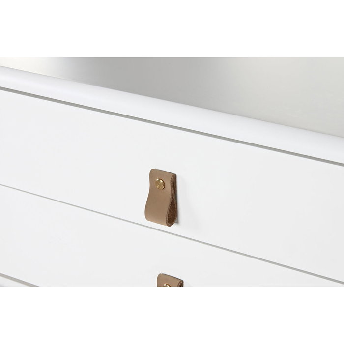 DKD Home Decor Consola Urban Blanco Natural MDF PU 120 x 90 x 35 cm