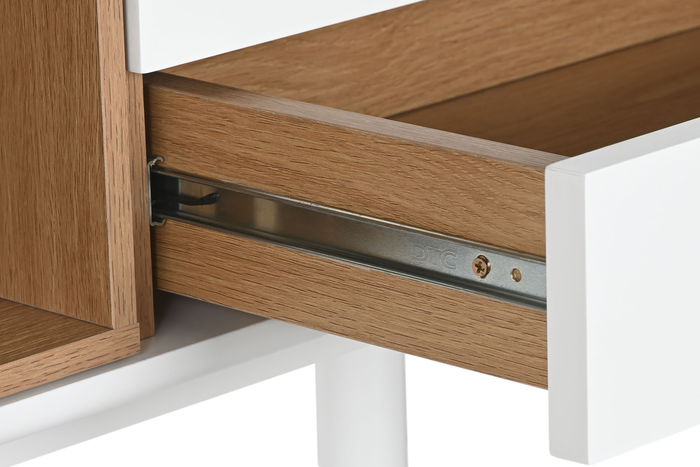 DKD Home Decor Consola Urban Blanco Natural MDF PU 120 x 90 x 35 cm