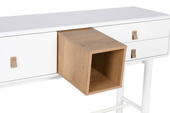 DKD Home Decor Consola Urban Blanco Natural MDF PU 120 x 90 x 35 cm