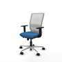 PIQUERAS Y CRESPO Silla de oficina Haches Azul claro y Blanco