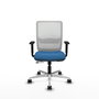 PIQUERAS Y CRESPO Silla de oficina Haches Azul claro y Blanco