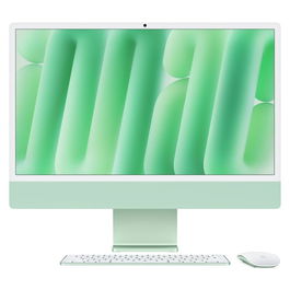Apple iMac M4 (2024) - Ordenador All-in-One de 23,5" Pantalla Retina 4.5K, Chip M4 (10CPU, 10GPU), 16GB RAM, 256GB SSD, Color Verde, macOS