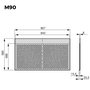 Emuca Protector fondo fregadero Sink para mueble de cocina, M90, 867x580mm, espesor de tablero 16mm, cortable, Plástico, Gris antracita
