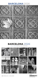 TRIANGLE POSTALS Calendario de sobremesa Barcelona Black & White 14x15 cm