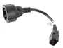 Lanberg CA-C14E-10CC-0018-BK Cable de Alimentación IEC C14 Macho a Conector Hembra, 0.18m, Negro, Certificado VDE