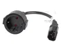 Lanberg CA-C14E-10CC-0018-BK Cable de Alimentación IEC C14 Macho a Conector Hembra, 0.18m, Negro, Certificado VDE