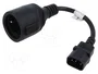 Lanberg CA-C14E-10CC-0018-BK Cable de Alimentación C14 a Schuko Negro
