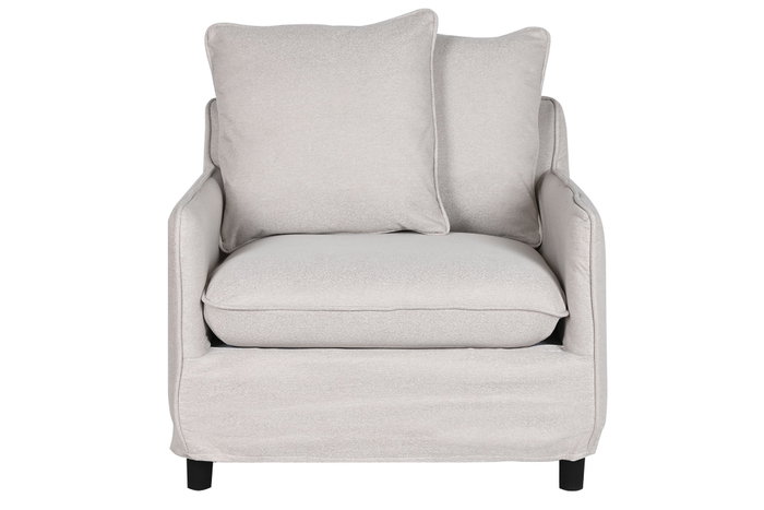 DKD Home Decor Sillón de Poliéster Desenfundable Beige