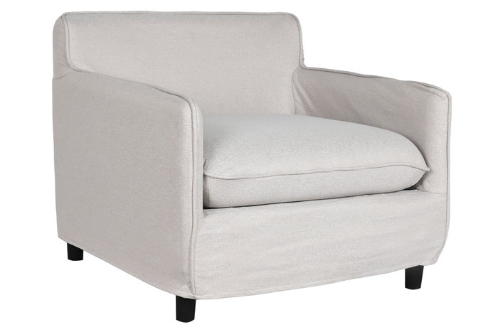 DKD Home Decor Sillón de Poliéster Desenfundable Beige