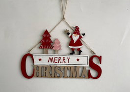 DKD Home Decor Decoración Colgante MDF Rojo