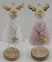 DKD Home Decor Figura Metal Lana Surtido de 2 Modelos