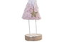 DKD Home Decor Figura Navidad Reno Lana Metal Blanco Rosa Palo Dorado 5.5 x 17.5 x 5.5 cm (6 Unidades)