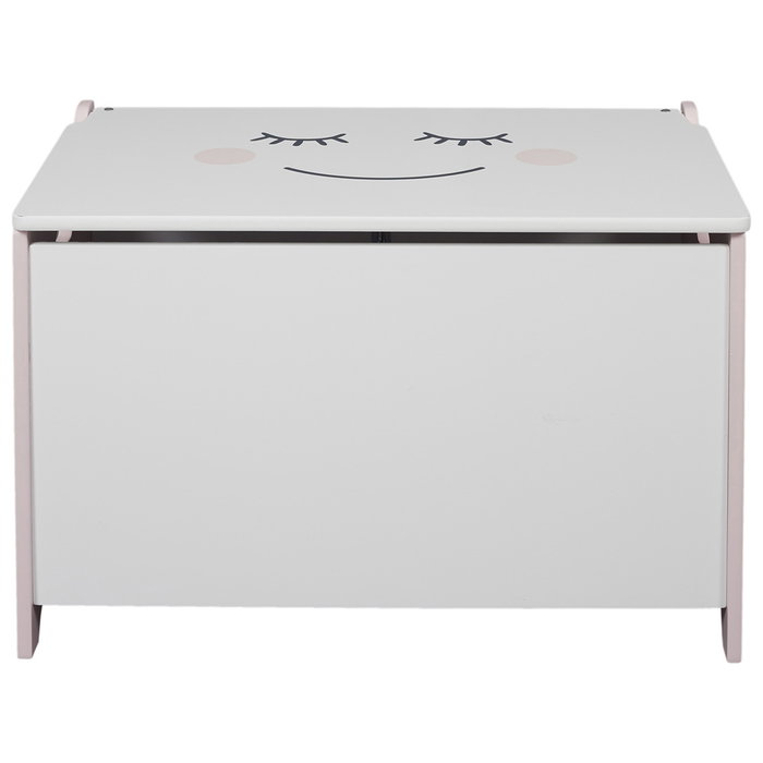 Home Deco Kids Baúl Luna 60x36,5x39 cm para Juguetes con Asas y Tapa Decorada Rosa