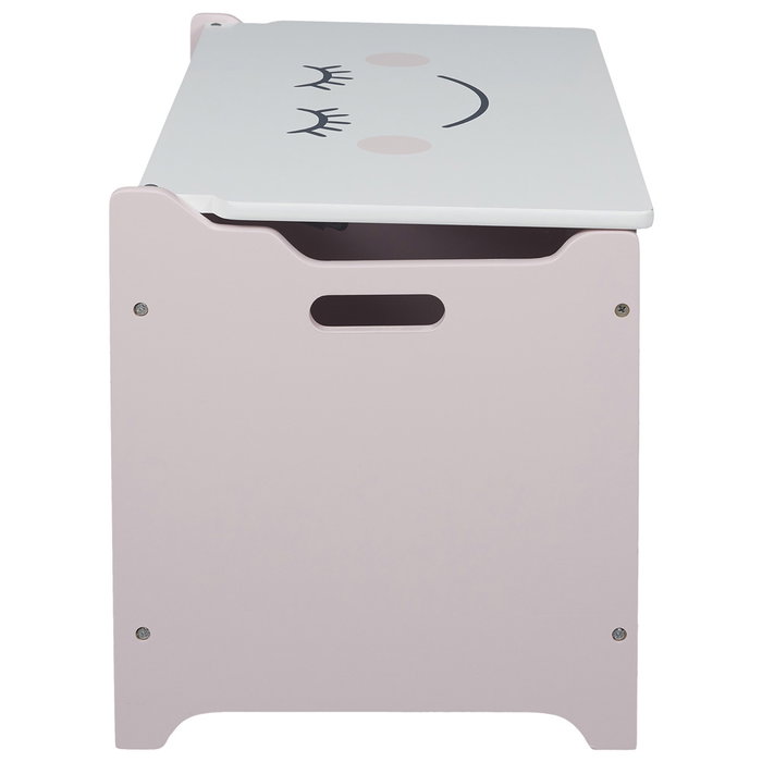Home Deco Kids Baúl Luna 60x36,5x39 cm para Juguetes con Asas y Tapa Decorada Rosa
