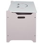 Home Deco Kids Baúl Luna 60x36,5x39 cm para Juguetes con Asas y Tapa Decorada Rosa
