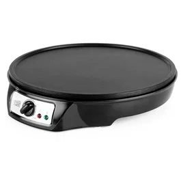 Orbegozo CM 2360 Crepera Eléctrica 1000W Superficie Antiadherente Ø30cm Negro con Espátula de Madera y Esparcidor de Masa Incluidos