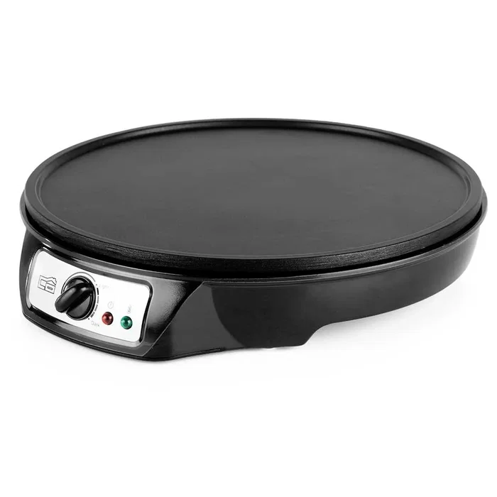 Orbegozo CM 2360 Crepera Eléctrica 1000W Superficie Antiadherente Ø30cm Negro con Espátula de Madera y Esparcidor de Masa Incluidos