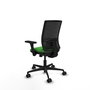 PIQUERAS Y CRESPO Silla de oficina Yunquera con mecanismo Sincro/Traslack, Verde y Negro