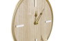 DKD Home Decor Reloj de Sobremesa MDF y Metal con Marco de Fotos Natural y Dorado