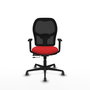 PIQUERAS Y CRESPO Silla de oficina Jorquera con mecanismo Sincro/Traslack Rojo y Negro