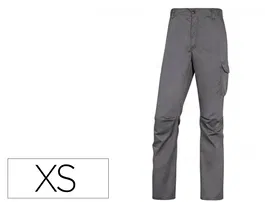 Deltaplus Panostyle Pantalón de Trabajo Stretch Cintura Elástica 5 Bolsillos Gris/Negro Talla XS