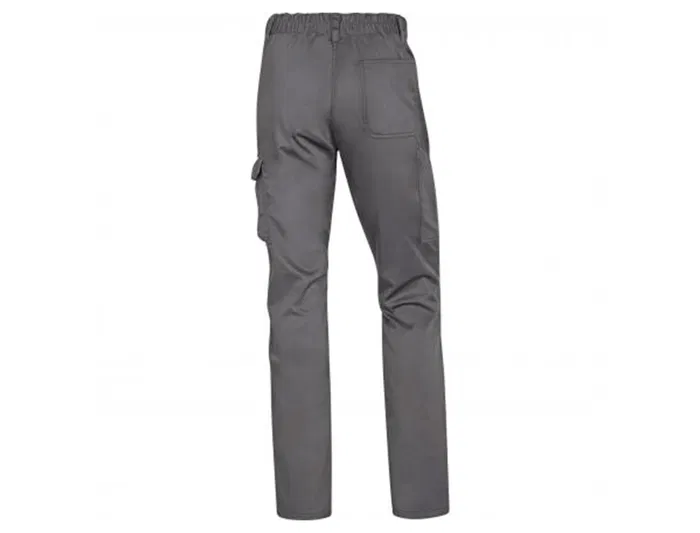 Deltaplus Panostyle Pantalón de Trabajo Stretch Cintura Elástica 5 Bolsillos Gris/Negro Talla XS