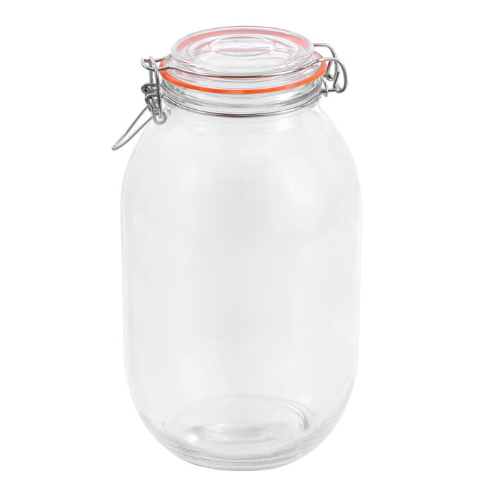 La Mediterranea Tarro Hermético Vidrio Clip 3000 ml (6 Unidades) La Mediterranea Tarro Hermético Vidrio Clip 3000 ml (6 Unidades)