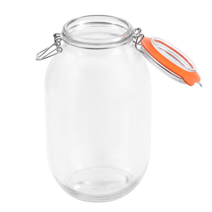 La Mediterranea Tarro Hermético Vidrio Clip 3000 ml (6 Unidades) La Mediterranea Tarro Hermético Vidrio Clip 3000 ml (6 Unidades)