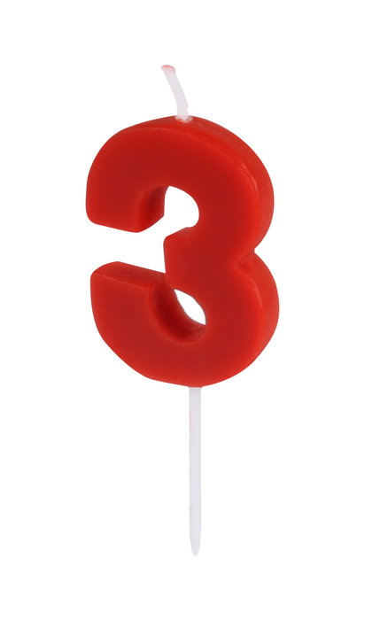 Algon Vela Roja N.3 - Medidas: 8.3 cm (36 Unidades)