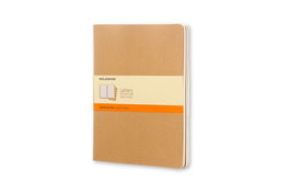 Cuaderno Moleskine Cahier 19X25 120H Horizontal Marron Kraft Set De 3