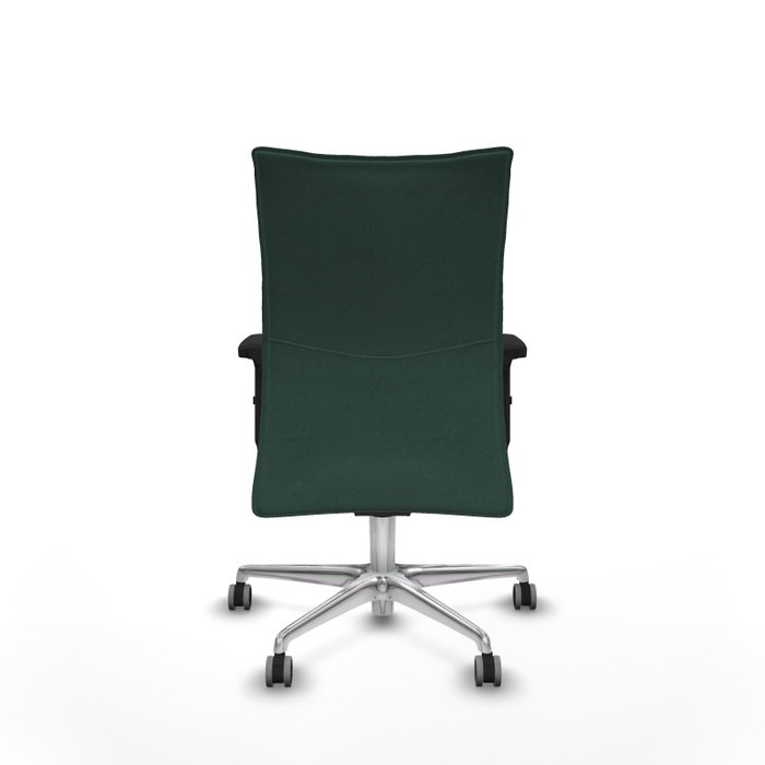 Silla Albacete confidente con mecanismo Sincro tapizada con Tela color Verde botella. Equipada con Base aluminio, Brazos 2D y Ruedas 65 mm parqué Silla Albacete confidente con mecanismo Sincro tapizada con Tela color Verde botella. Equipada con Base aluminio, Brazos 2D y Ruedas 65 mm parqué