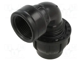 GEBO Conector de apriete de polipropileno G 1'' interno codo 90°