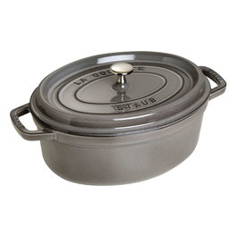 Staub La Cocotte Cazuela Ovalada de Hierro Fundido 31cm Gris