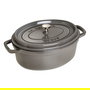 Staub La Cocotte Cazuela Ovalada de Hierro Fundido 31cm Gris
