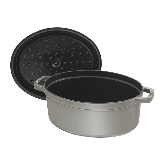 Staub La Cocotte Cazuela Ovalada de Hierro Fundido 31cm Gris