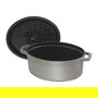 Staub La Cocotte Cazuela Ovalada de Hierro Fundido 31cm Gris