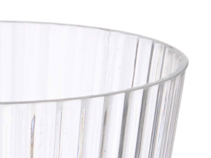 Leknes Copa Rayas Transparente 400 ml 9x18.5x9 cm (Set de 24)
