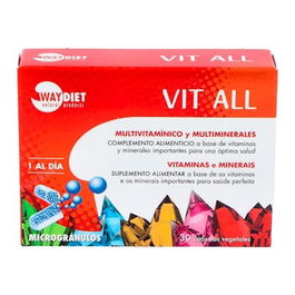 Vit All Multivit Y Multimin 30 Capsulas Microgranulos - Complejo Vitamínico y Mineral para Energía y Sistema Inmune