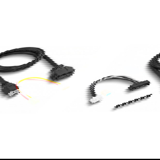 Delock 3.5" Interno USB 3.2 Gen 1 Hub 4 Puertos, 5 Gbit/s, VIA VL817, Panel E/S, Metal Negro