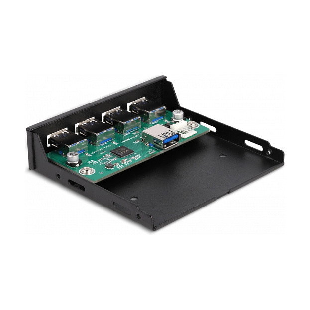 DeLOCK Hub de panel frontal de 3.5 pulgadas con 4 puertos USB 3.2 Gen 1 Tipo-A DeLOCK Hub de panel frontal de 3.5 pulgadas con 4 puertos USB 3.2 Gen 1 Tipo-A