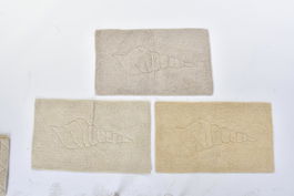 DKD Home Decor Alfombra 6 Unidades Marron Beige 50 x 80 cm Baño Caracola Algodon