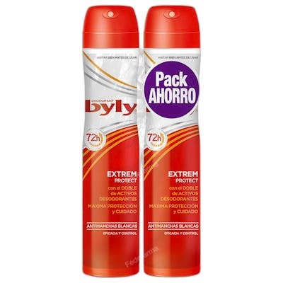 Byly Extrem 72H Desodorante Vaporizador Pack 2 x 200 ml Byly Extrem 72H Desodorante Vaporizador Pack 2 x 200 ml