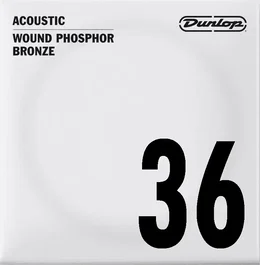 Dunlop Cuerda para Guitarra Acústica 92/8 Phosphor Bronze Calibre .036, Juego de Cuerdas Dunlopst