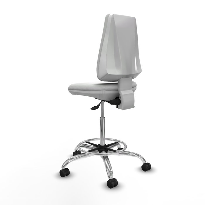 PIQUERAS Y CRESPO Taburete Elche blanco AS bali con base cromada PIQUERAS Y CRESPO Taburete Elche blanco AS bali con base cromada