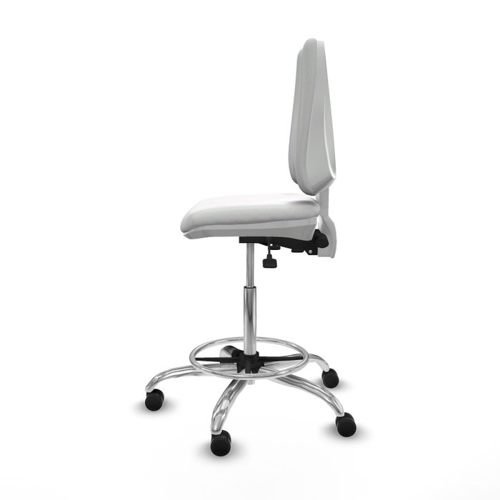 PIQUERAS Y CRESPO Taburete Elche blanco AS bali con base cromada PIQUERAS Y CRESPO Taburete Elche blanco AS bali con base cromada