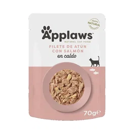 Applaws Comida Húmeda para Gatos en Sobres Filete de Atún y Salmón, 12 Sobres x 70 gr