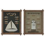 DKD Home Decor Cuadro Pino y Cristal 34x4x46 Nudos Surtido de 2