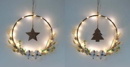 DKD Home Decor Decoración Colgante LED Estrella Surtido