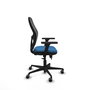 PIQUERAS Y CRESPO Silla de oficina Jorquera con mecanismo Sincro/Traslack, Azul claro y Negro